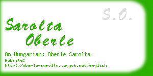 sarolta oberle business card